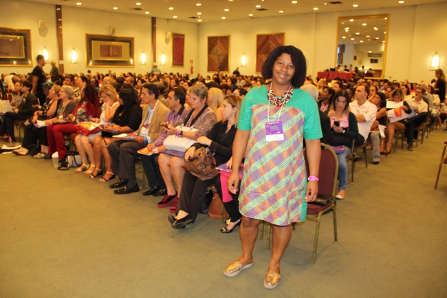 A delegada Patrícia considera a CEEMG uma boa oportunidade para discutir e defender a Educação pública gratuita, laica, democrática e de qualidade social. Foto: Franciele Xavier (SEE/MG)